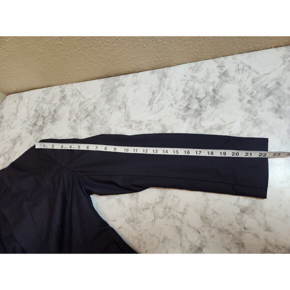 Halogen Women’s Navy Blue One Button Blazer Jacket Office Career Size 10P - Picture 7 of 7